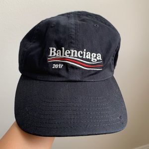 Balenciaga Logo 2017 Black Baseball Cap Hat